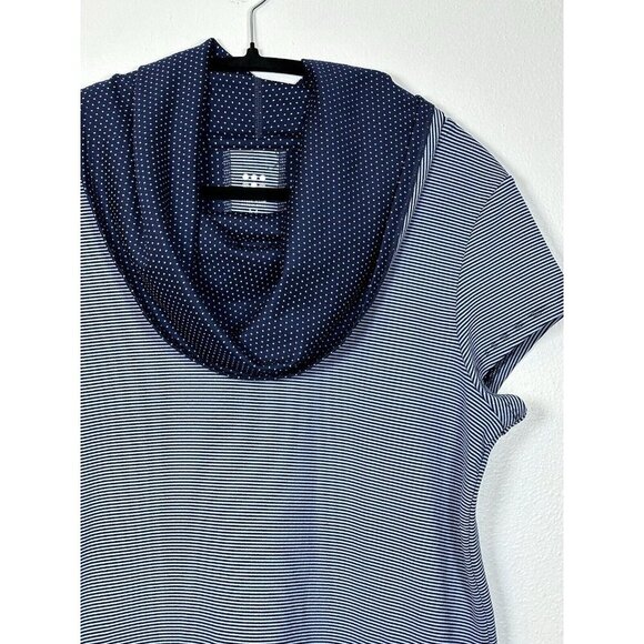 Title Nine Womens‎ Layli Cowl Neck Short Sleeve Mini Athletic Dress Size M Blue - Picture 2 of 13
